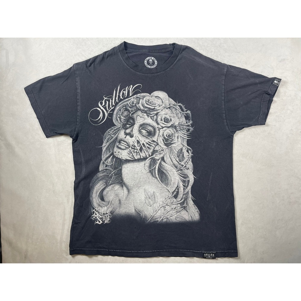 Sullen Art Collective Steve Soto Sugar Skull Graphic T-Shirt Black XL